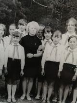 Сулейманова-Шафеева Тамара Октябристовна. "Роднички" 1974 год. Вожатая